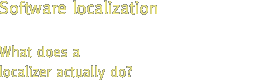 Software localization - What does a localizer actually do?